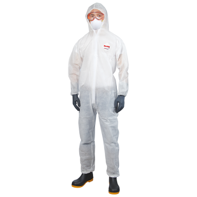 WORKSAFE MICROVEK POLYPROPYLENE COVERALL, WHITE, SIZE XL