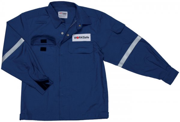 Worksafe Fr Navy Blue Jacket In Dupont Nomex Soft Iii A 4.5Oz Size 2Xl