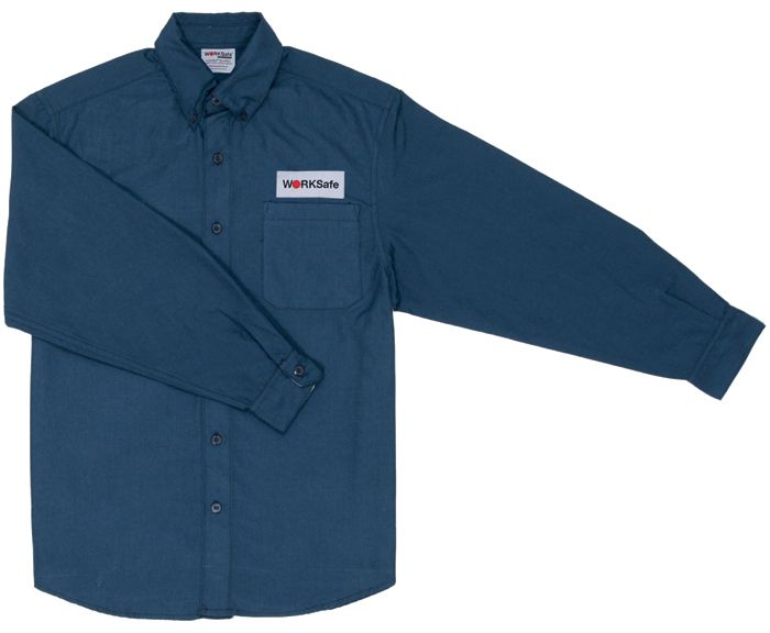 Worksafe Fr Navy Blue Shirt In Dupont Nomex Soft Iii A 4.5Oz Size Xl