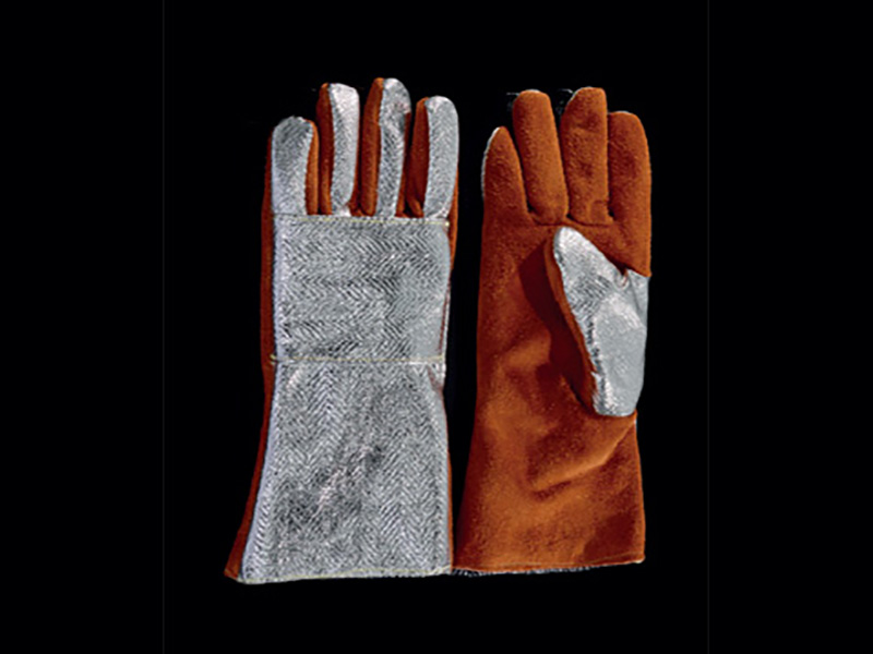 Giordani 5 Fingers Gloves, Palm Split Leather, Back Aluminized Aramid Fiber, Lined With Wool