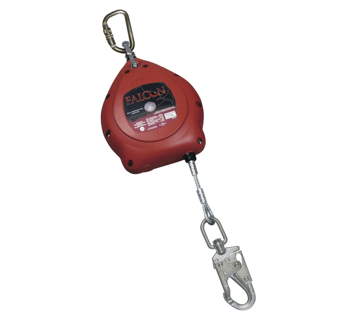 MILLER FALCON 65-FT S/S ROPE (3/16') WITH TAGLINE AND CARABINER