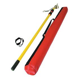 HONEYWELL 12 FT RESCUE POLE WITH CARABINER CLIP, CARABINER, PIGTAIL, MILLER WRISTBANDIT TOOL LANDYARD AND BAG