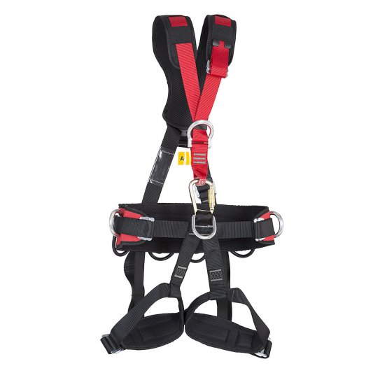 Protekt Safety Harness With Front And Dorsal Anchorage Points And Work Positioning Belt, Yellow