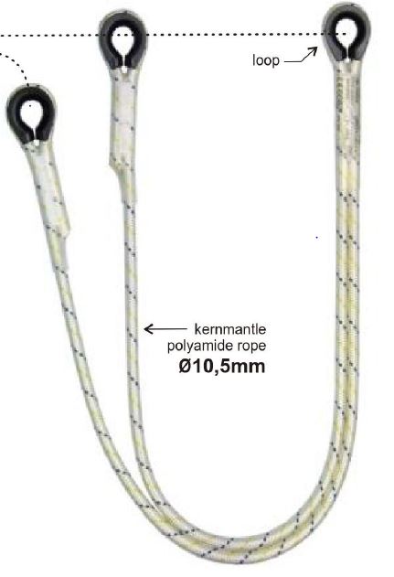 Protekt Double Safety Lanyard, Length 1.0 Meter, With Az023