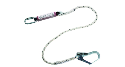Workgard Energy Absorber With Single Rope Safety Lanyard, 1 Scaffold Hooks. Twist-Lock Karabiner (Psb)