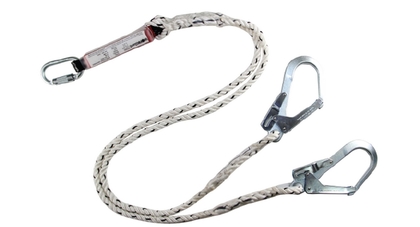 Workgard Energy Absorber With Double Rope Safety Lanyard, 2 Scaffold Hooks. Twist-Lock Karabiner