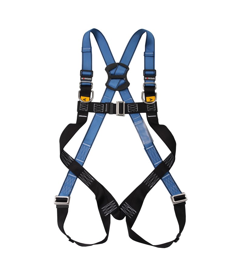 WORKSAFE® FULL BODY HARNESS WITH DORSAL ANCHORAGE POINTS AND FRONT RESCUE POINTS (ALL STAINLESS STEEL BUCKLES)