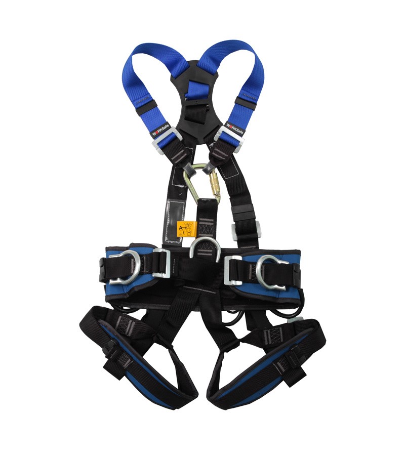 Worksafe® Full Body Harness With Front And Dorsal Anchorage Points And Work Positioning Belt, For Suspension Work