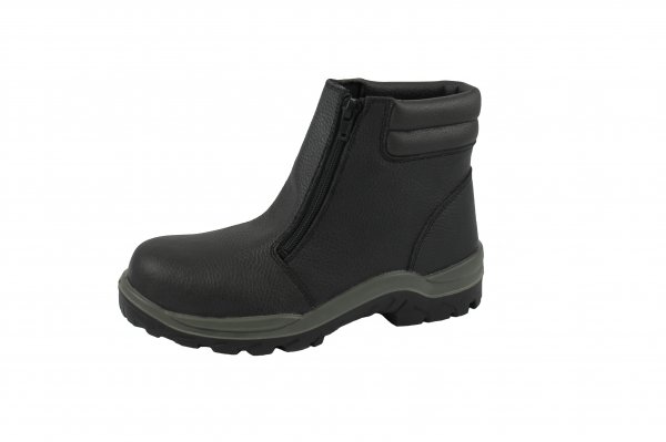 BATA INDUSTRIALS WALKMATES MF JURONG 2 (S1P) SAFETY SHOE BLACK ZIP SIDED ANKLE BOOT, SIZE 6/39 (705-61088)