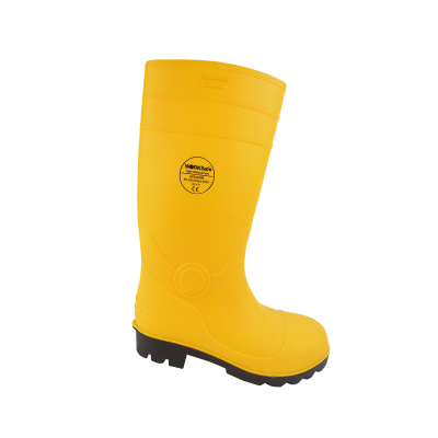 WORKSAFE YELLOW VULCAN BOOTS WITH STEEL TOE CAP AND MIDSOLE, S5, UK SIZE 9/43