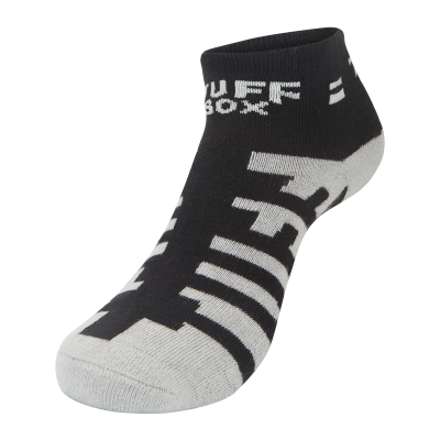 Worksafe Tuffsox Coolmax®️ & Lycra®️ Black/Grey Ankle Socks