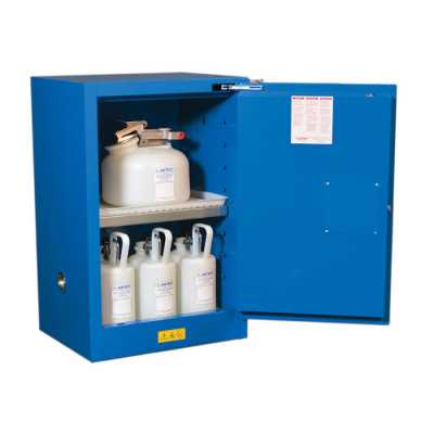 Justrite Sure-Grip® Ex Compac Hazardous Material Stl Safety Cabinet, 12 Gallon, 1 Self-Close Door Royal Blue