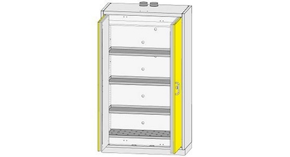Duperthal Safety Cabinet Classic One Xl Acc. Din En 14470-1 Type 90 C/W 3 Shelves, 1 Bottom Tray, 1 Perforated Sheet Insert And Base