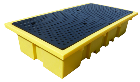 Romold Bund Pallet Suitable For 2 X 1000Ltr Ibc, 1140Ltr Bund, Yellow