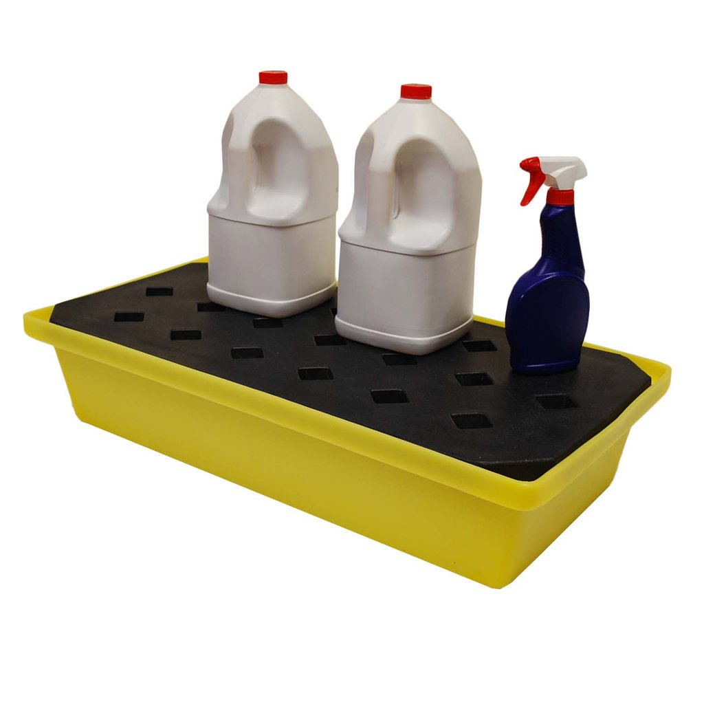 ROMOLD SPILL TRAY WITH GRID, GENERAL PURPOSE, 31LTR BUND, YELLOW