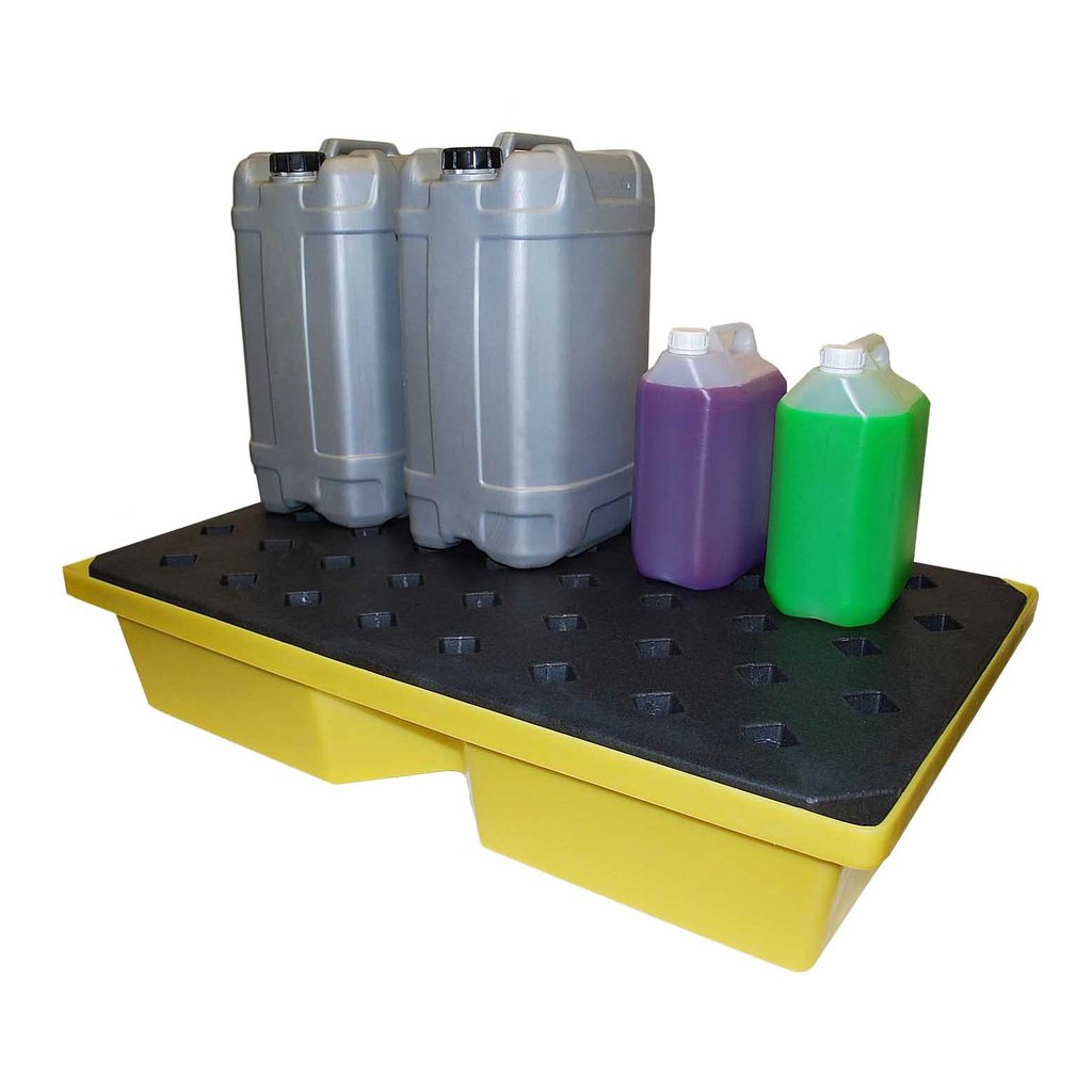 ROMOLD SPILL TRAY WITH GRID, GENERAL PURPOSE, 63LTR BUND, YELLOW