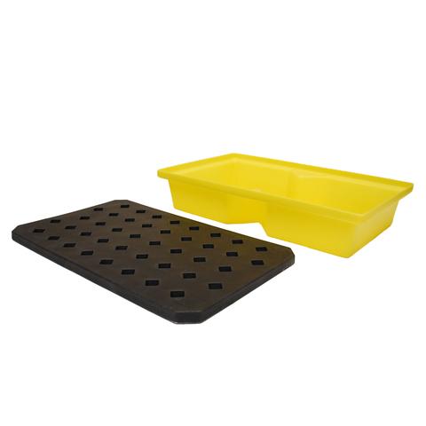 Romold Spill Tray With Grid, General Purpose, 63Ltr Bund, Yellow