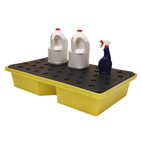 Romold Spill Tray With Grid, General Purpose, 63Ltr Bund, Yellow