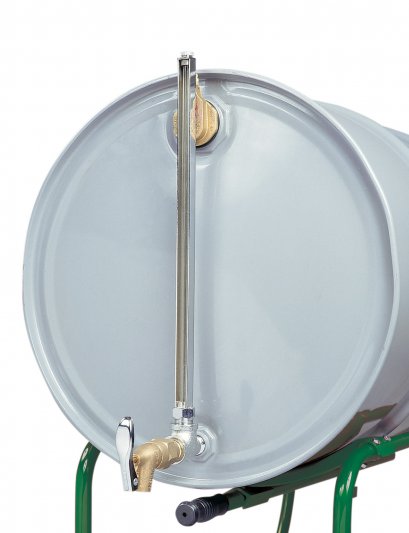 Justrite Horizontal Drum Cast-Iron Fill Drum Gauge With S/C Faucet