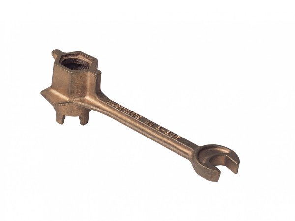 Justrite Brass-Alloy Drum Plug Wrench,85-5-5-5