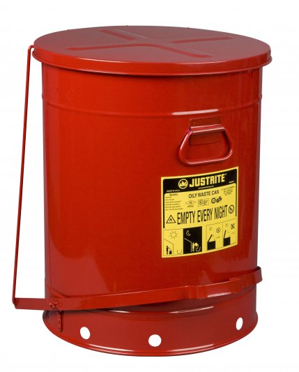 Justrite 21 Gallon Oily Waste Can W/ Lever