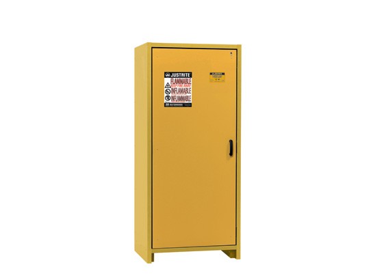 JUSTRITE FLAMMABLE SAFETY CABINET, EN30, 30GAL, 34"W, YELLOW