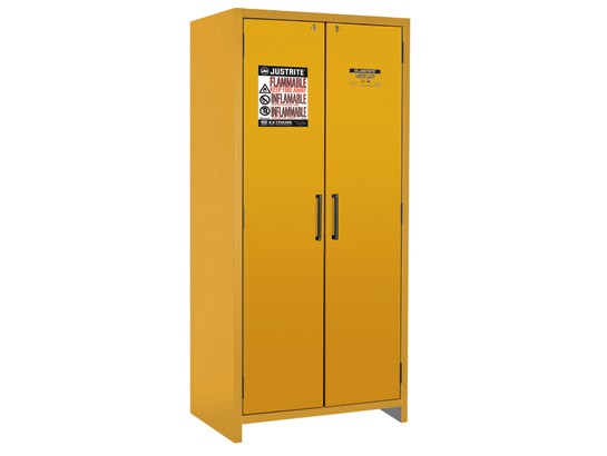 JUSTRITE FLAMMABLE SAFETY CABINET, EN90, 30GAL, 35"W, YELLOW