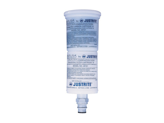 JUSTRITE CARBON FILTER WITH POLYPROPYLENE DISCONNECT