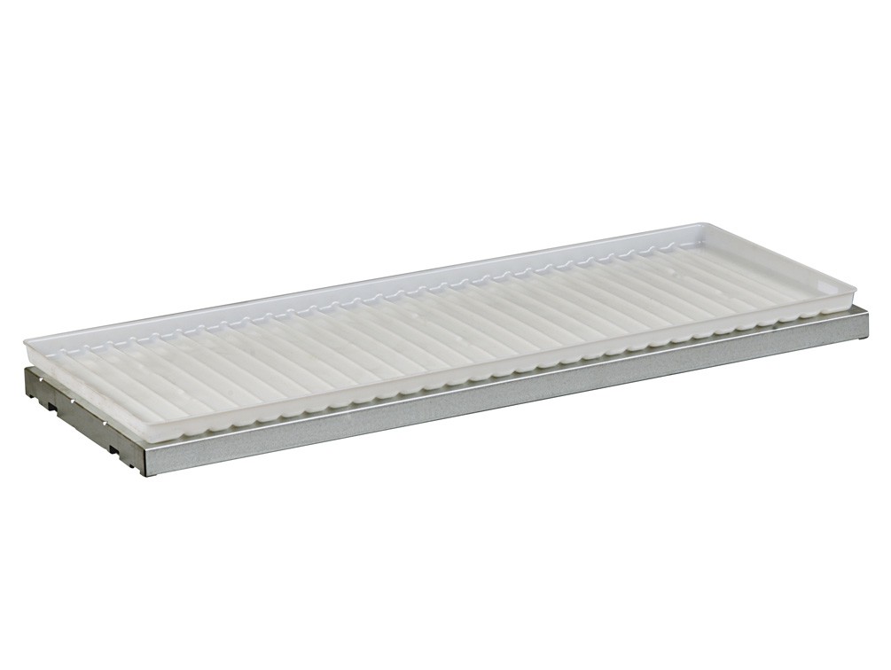 Justrite Spillslope Steel Shelf W/Poly Tray For 30, 45 Gal & 17 Gal Piggyback