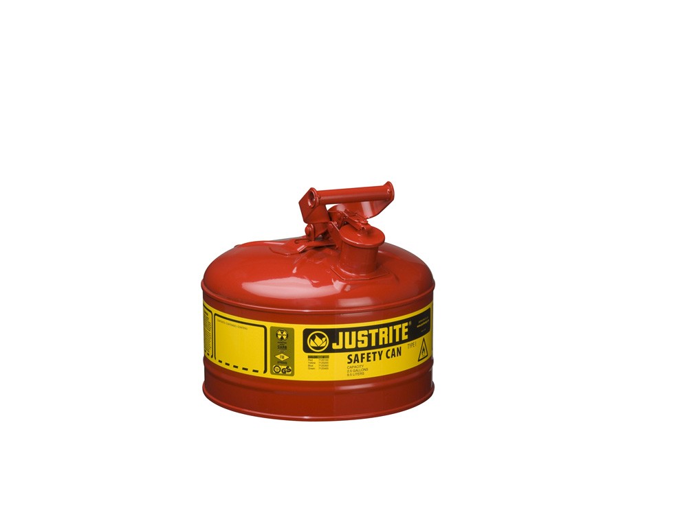 Justrite 2.5G/9.5L Type I Safety Can Red