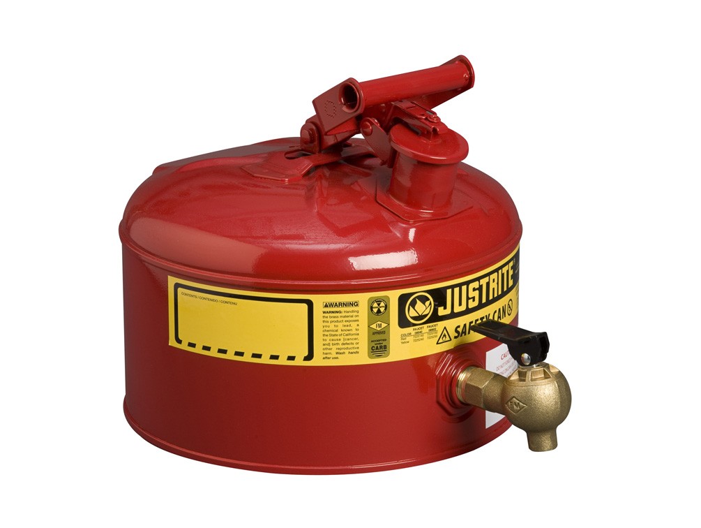 JUSTRITE 2.5/9.5L GALLON SAFETY CAN WITH FAUCET 08540