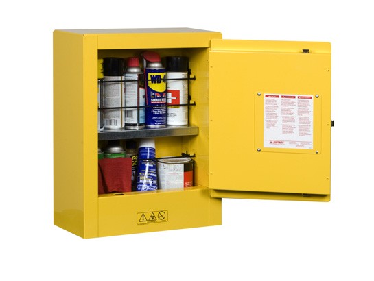 JUSTRITE EX MINI FLAMMABLE SAFETY CABINET, YELLOW