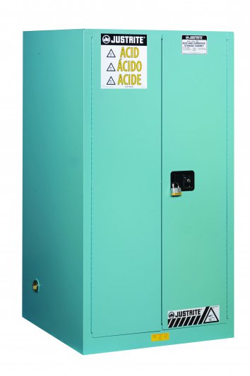 Justrite 90 Gal Blue Acid Cabinet Manual W/Pdle Handle