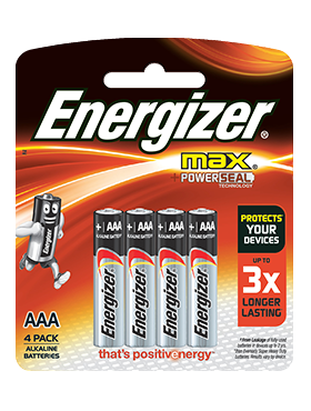 ENERGIZER AAA SIZE BATTERY (4PCS/20PKT/BOX)
