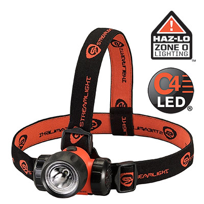 Streamlight 3Aa Haz-Lo 1 Watt Led Headlamp. Orange. Atex Zone 0 Approved