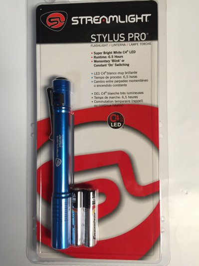 Streamlight Stylus Pro. Blue. 2Aaa.