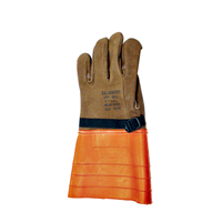Salisbury Leather Protectors Glove, Straight Cuff, "Salcor" Cuff 4", Length 12" Size 8