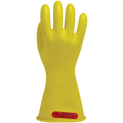 Salisbury Natural Rubber Glove, Class 0, Straight Cuff 14" Yellow Size 7