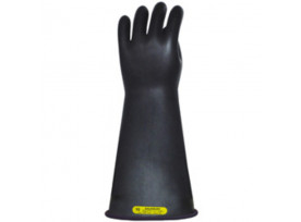 Salisbury Natural Rubber Glove, Class 2, Straight Cuff 14" Red/Black Size 8
