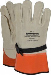 SALISBURY LEATHER PROTECTORS GLOVE, COWHIDE STRAIGHT CUFF 12" LENGTH SIZE 10
