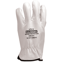 Salisbury Goatskin Leather Glove Protectors With Adjustable Strap, Straight 15", Size 8