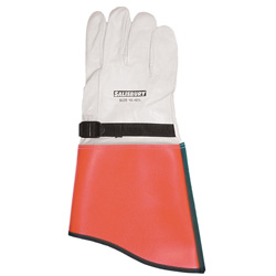 Salisbury Leather Protectors Glove - Cowhide, Straight Cuff 14" Size 10