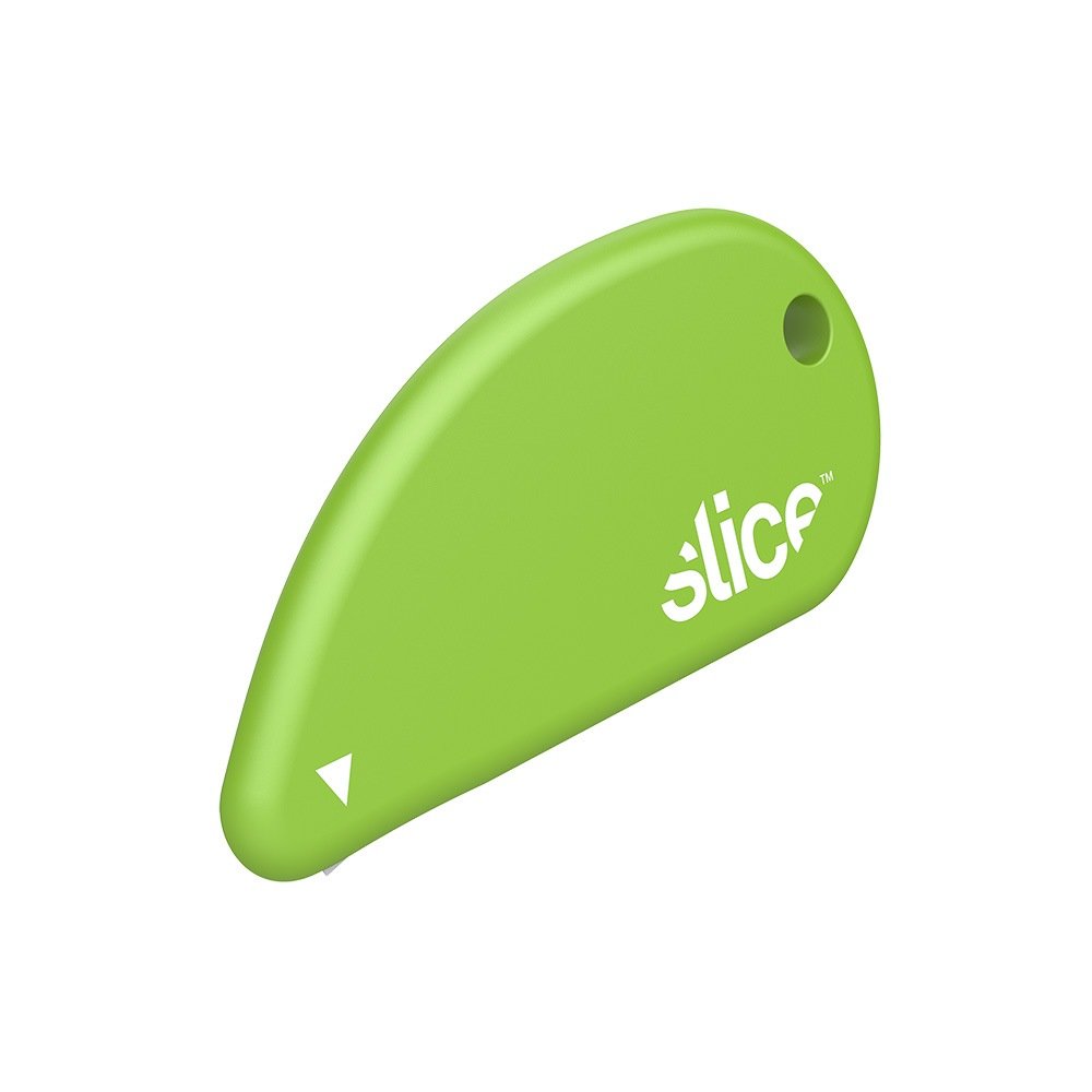 SLICE SAFETY CUTTER, CERAMIC MICRO-BLADE, PILLOW PACK, GREEN