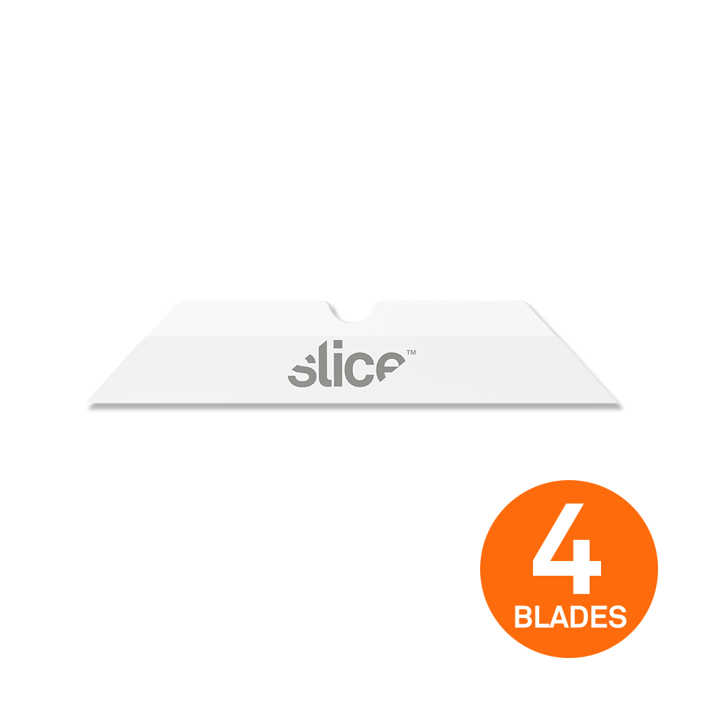 SLICE REPLACEMENT BLADES, SLICE BOX CUTTER BLADE, CERAMIC WHITE, POINTED TIPS (PACK OF 4)