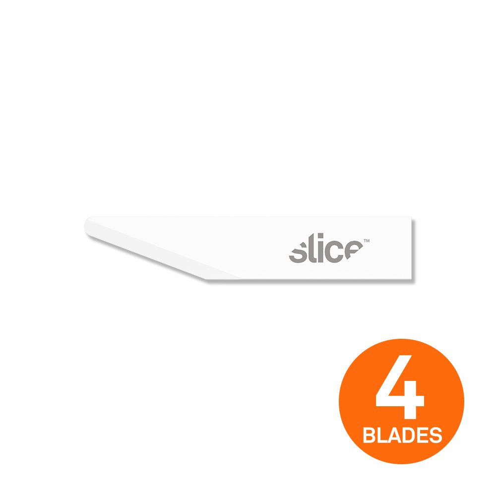 SLICE REPLACEMENT BLADES, CRAFT BLADE, ANGLED, CERAMIC, WHITE, #S2 (PACK OF 4)
