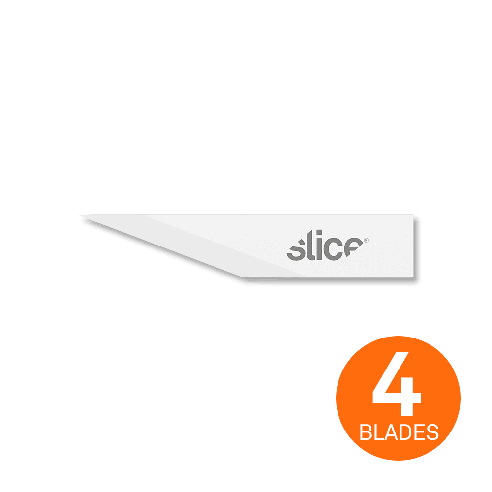 REPLACEMENT BLADES, CRAFT BLADE, CERAMIC, SUPER-POINTED TIPS, WHITE (PACK OF 4)