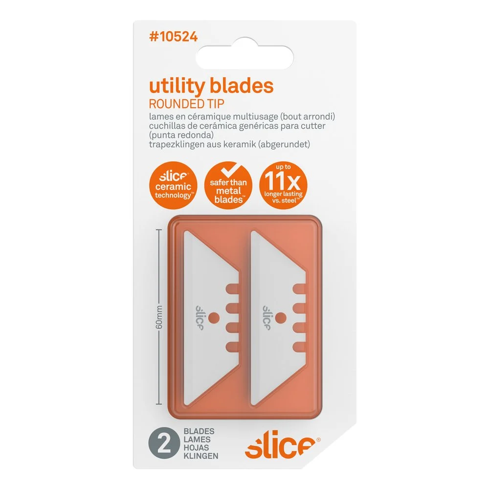Replacement Blades, Utility, Ceramic, White (Pack Of 2)