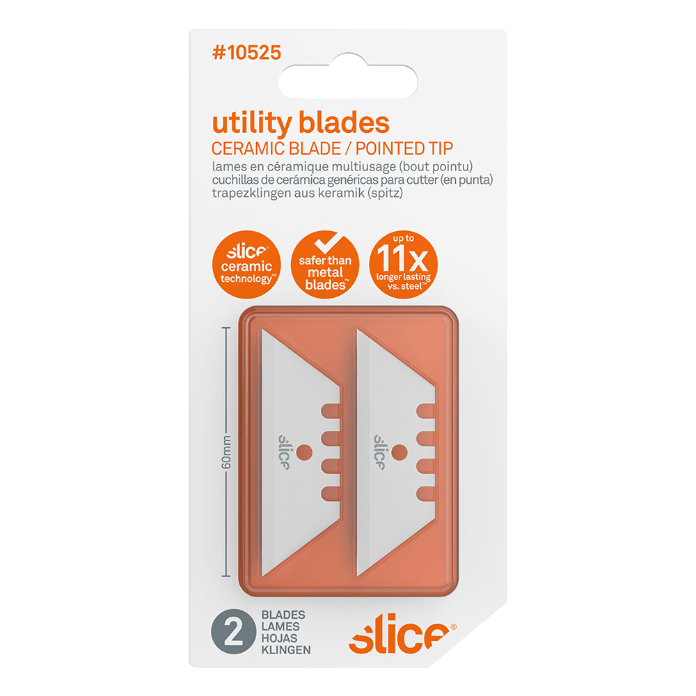 Replacement Blade, Ceramic, Generic Utility, Pointed Tip, Single (Each Pack Has 2 Blades)