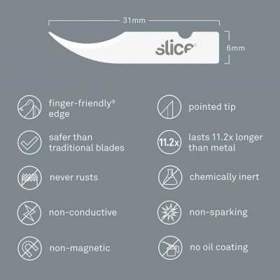 Slice Seam Ripper Blades, Pointed Tip, 10537 (Pack Of 4) [6Pcs/Inner, 48Pcs/Cse]