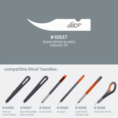 Slice Seam Ripper Blades, Pointed Tip, 10537 (Pack Of 4) [6Pcs/Inner, 48Pcs/Cse]